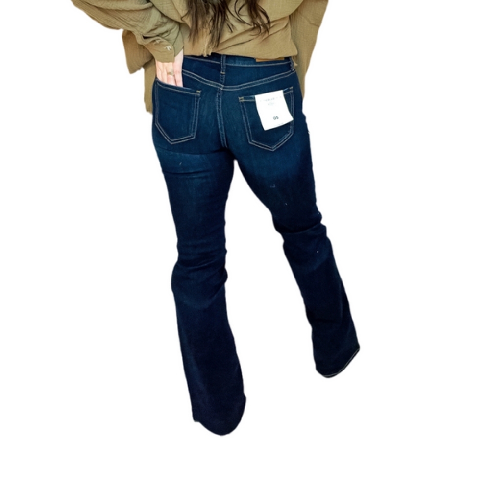 Cello Mid Rise Flare Jeans